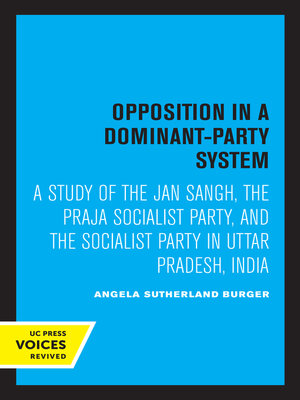 cover image of Opposition in a Dominant-Party System
